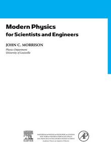 Cover of Modern Physics for Scientists and Engineers